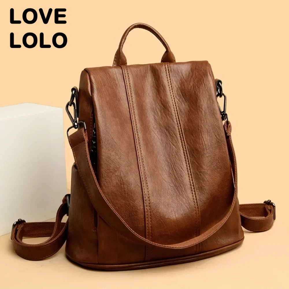 Leather Backpack Vintage - NIEUWE Anti-diefstal Laptop Rugzak voor Vrouwen