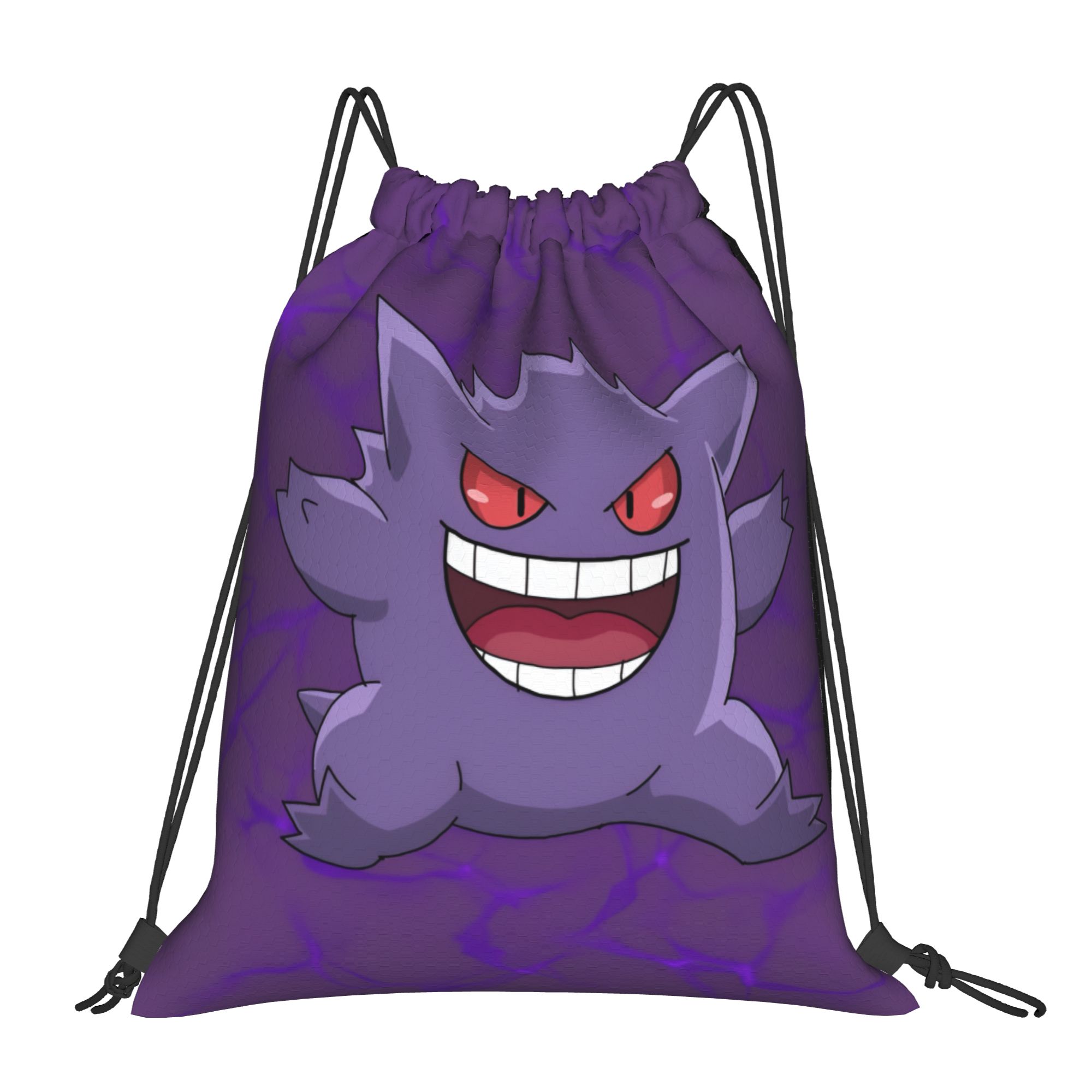 Drawstring Gym Bag - Aangepaste Pokemoned Gengars rugzak met trekkoord,