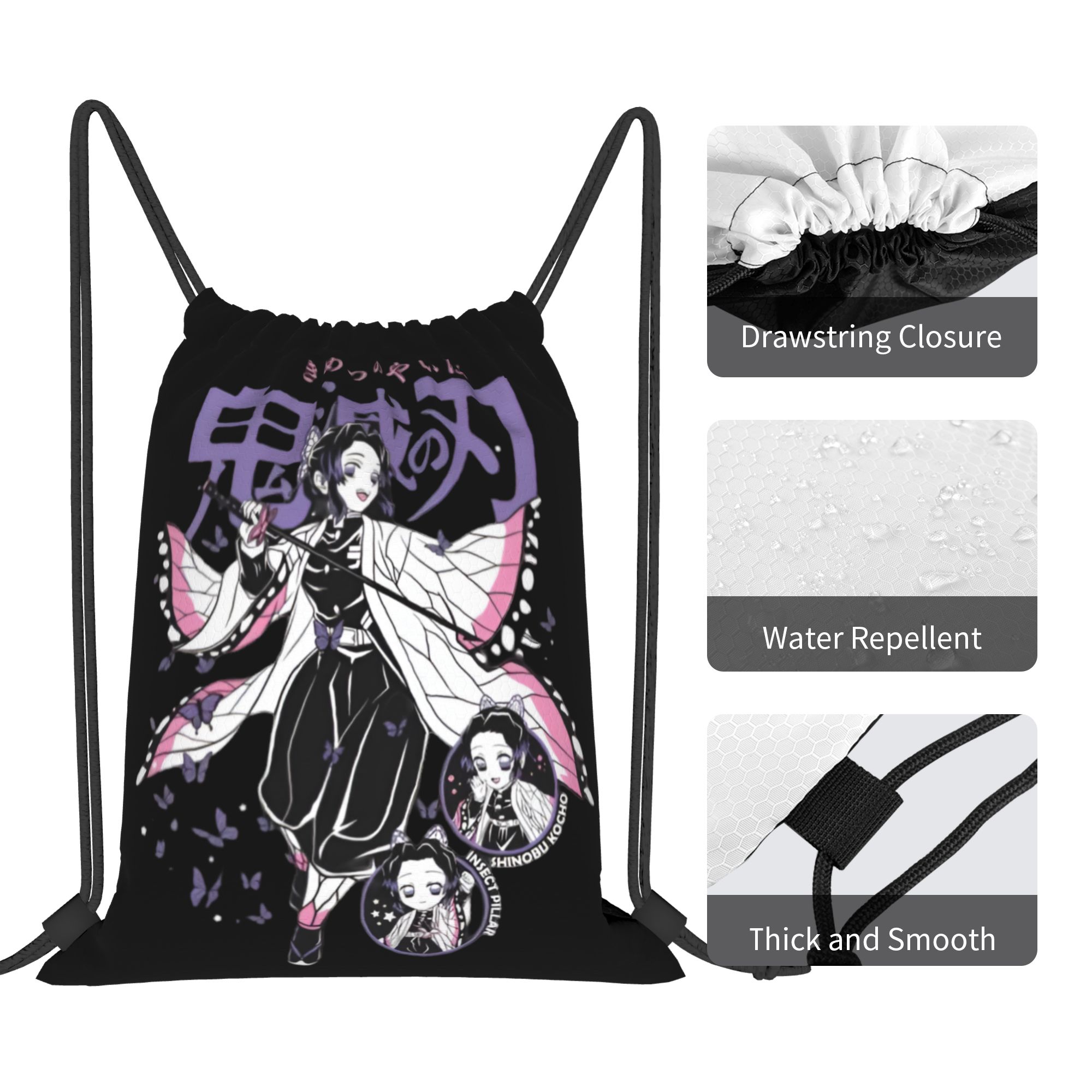 Aangepaste Demon Slayers-tasse - Drawstring Gym Bag recensie en prijs
